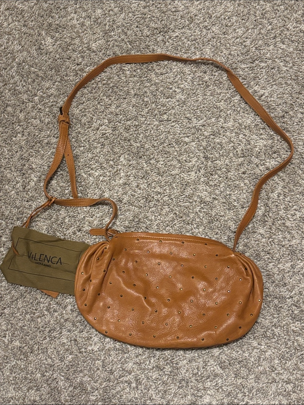 NWT Valencia Holland Leather Studded Crossbody Bag